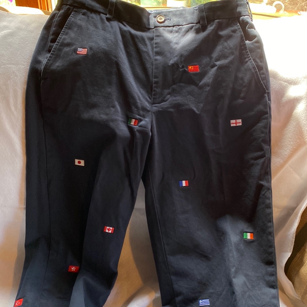 Brooks Brothers Flag Chino pants NAVY BLUE Like NEW only worn 1 time  34 x 32